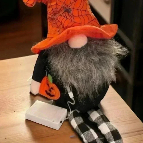 2 brand new Halloween gnomes.  The green is 22.5” and the orange guy is 20". - Picture 4 of 5